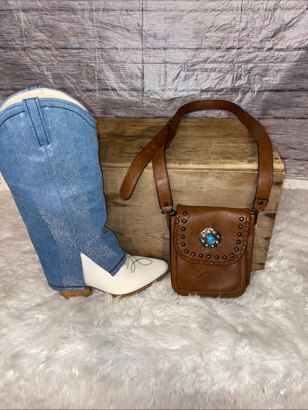 Western Design Crossbody Purse Bag
